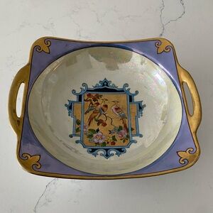 Vintage Noritake Elegant Gold and Purple Decorative Bowl. Made in Japan 1940’s